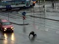 Latvian pedestrian