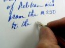 This is a Pelikan fountain pen with a customized 1.7mm cursive italic stub nib from www.nibs.com. It can be put on a range of Pelikan nibs from the M250 top the largest Pelikan M1000. Notice the difference between the narrow crossstroke and the broader downstroke.