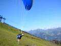 Paragliding - first start of a mountain