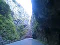Driving through Cheile Bicaz
