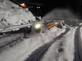 Gartenbahn Schneeschleuder LGB Xrot RhB im Nachteinsatz
