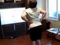 Mom's Wii Fit exercise