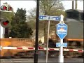 First Train With New Crossing Gates in Riverdale Park