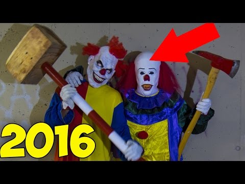 NEW Top 10 Scary Creepy Clown Sightings in USA \ Canda \ UK 2016 #killerclowns