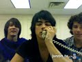 Joe Jonas on the phone with Mom during LIVE CHAT Joe Jonas on the phone with Mom during LIVE CHAT