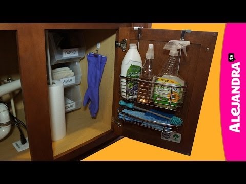 how to organize under your kitchen sink