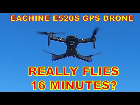 Maximum Flight Time at WINDY WEATHER - Eachine E520S GPS Drone