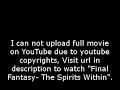 Final Fantasy- The Spirits Within PART 1 /9,full film/movie online part1
