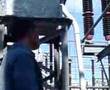 lineman working at a 230,000 volt substation (part 1)