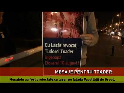 Mesaje împotriva lui Tudorel Toader, proiectate cu laser la Iași