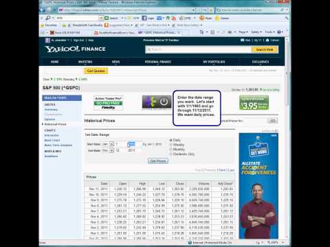 how to download historical data from yahoo finance