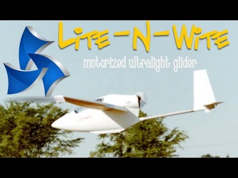 ultralight sailplane - http://www.wicksaircraft.com - Ultralight glider, motorized ultralight glider, Lite - N - Wite ultralight glider. Powered by a Rotax 28 HP single cylinder, f...