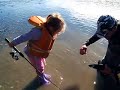 Julia reels in an Alaskan Salmon