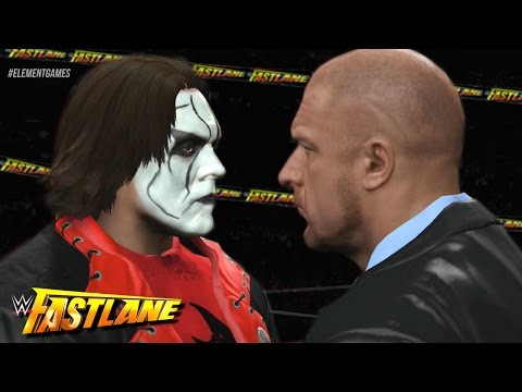 WWE Fast Lane 2015 - Sting vs Triple H Confrontation - Vigilante Returns! (WWE 2K15)