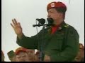 translated into english.
hugo chavez strong and straight response to fascist bolivian general chief commander.

venezuelan president hugo ch�vez response to bolivian general luis trigo, who said that hugo chavez words were an 'intervention'. hugo chavez said that if the bolivian president evo morales is killed or there is a coup against the bolivian democratically elected government, venezuela will give support to all the armed movements that could arise in bolivia  and venezuela will be the leader in actionning any kind of steps needed to restitute  the legitimate progresive government.

hugo chavez stressed out that the chief commander is not the president of bolivia (whereas in other countries is not that way)chavez dennounce general trigo of doing nothing againts the strikes, sabotage and blockage that the bolivian oligarchy is doing in bolivia, where there are so far 14 death.

hugo chavez said that it would be good to listen from the general about the faceless us intervention in bolivia. he does not say anything against it!

hugo chavez is aware that commander trigo has allowed fascists  paramilitaries, to masacre the bolivian people.the venezuelan president said to trigo that: 