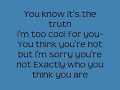 Too Cool- Meaghan Jette Martin Camp Rock (With Lyrics) Too Cool- Meaghan Jette Martin Camp Rock (With Lyrics)