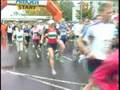 De start van de halve marathon voor het stadskantoor