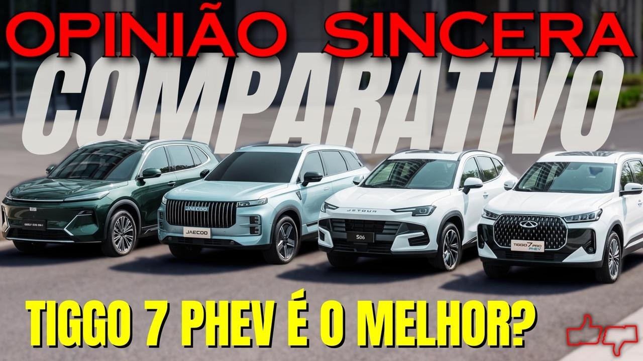 Novo Chery TIGGO 7 PHEV é o MELHOR entre os SUV híbridos? Comparativo Jaecoo 7, Jetour e Geely EX5