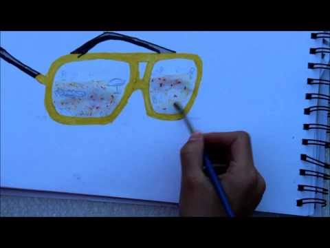 how to draw sunglasses