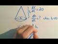 Related Rates using Cones