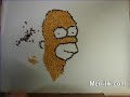 This video is a stop motion animation of me drawing / sculpting / assembling Homer J. Simpson with various beans, chocolate chips and sunflower seeds. It took me about two hours to create this and it is all fit in less than two minutes in this video. I have been watching the show since I have been in middle school; so this is my tribute. Marge Ned Flanders, Lisa, Maggie, Bart, Moe, Apu, Groundskeeper Willie, Principal Skinner, Chief Wiggum, Nelson, Millhouse (Milhaus?), Barney, Mr. Burns and ...