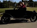 Larry King, who bought his first Model T Ford last December 07, Takes Steve (son) out for his first ride on the old Ford. I road along with my scooter to film. Enjoy!