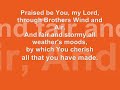 Saint Francis of Assisi - Canticle of All Creatures Saint Francis of Assisi - Canticle of All Creatures