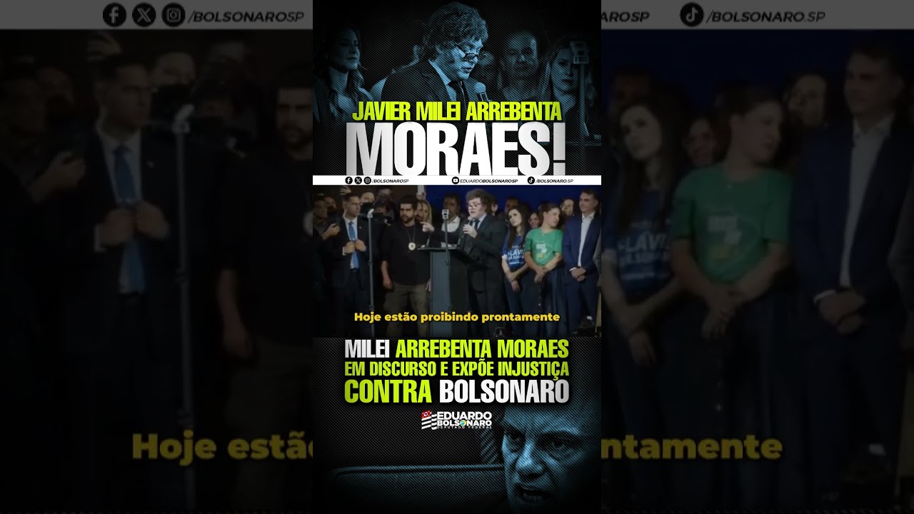 Milei ARREBENTA Moraes na convenção do PL em São Paulo! #shorts