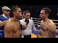First round, first punch ko with a broken jaw