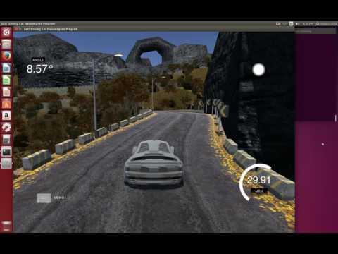 Car driving on the second track