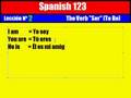 Learn Spanish. 2. The Verb Ser ( To Be )