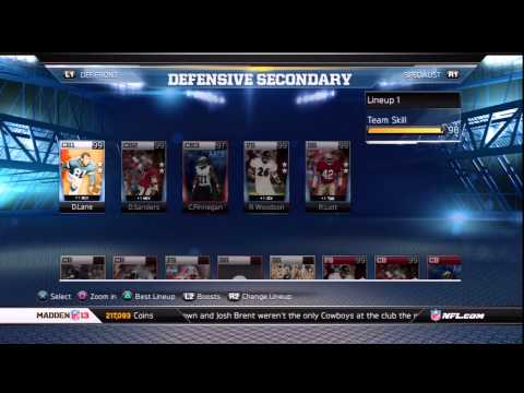 Madden 13 Ultimate Team Update #5: My New Lineup