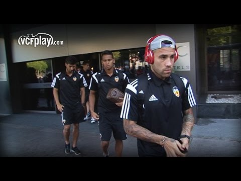 #getafeVCF El Valencia CF llega al estadio del Getafe CF