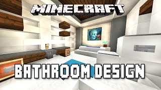 Minecraft Tutorial:  How to Make A Modern Bathroom Design   (Modern House Build  Ep.16)