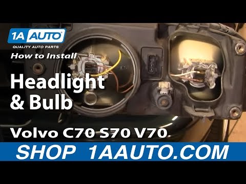 How To Install Replace Headlight and Bulb 98-00 Volvo C70 S70 V70 1AAuto.com