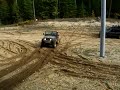 jeep cj5 going up soft sand hill