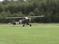 Piper L-4 side slip, landing and high tail taxi