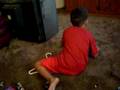 Peyton fighting a seizure