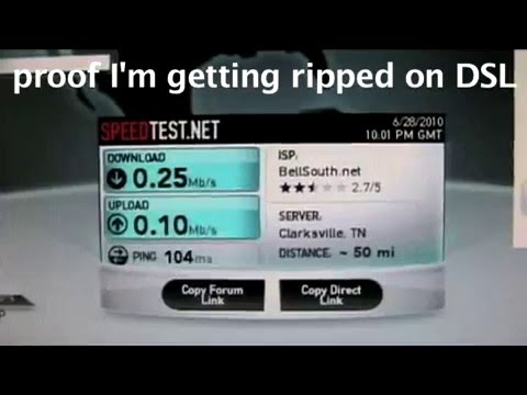 how to test dsl speed on at&t
