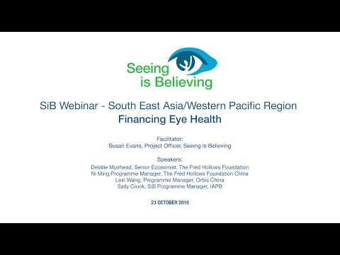 Financing Eye Health – South Asie de l'Est/Western Pacific Région