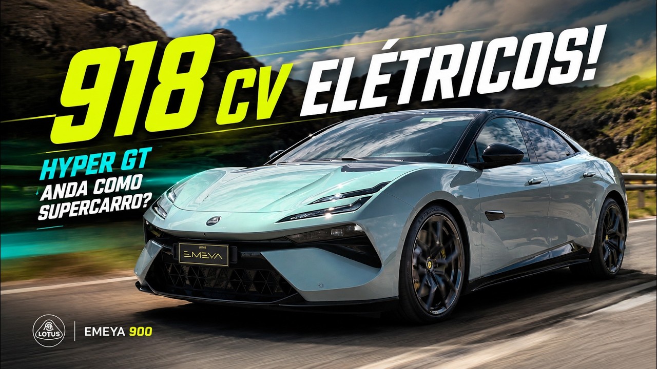 NOVO LOTUS EMEYA 900: Conheça o Hyper GT elétrico de 918 cv por R$ 975.000! 🚙⚡