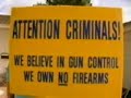 Gun Control Activist Yard Sign - Attention Criminals