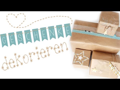 Geschenkverpackung dekorieren // erst Packpapier und dann kreativ...// *Handmadebyanni