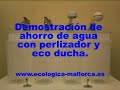demostración de ahorro de agua