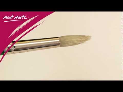 filbert brush - http://montmarte.net/products?product_id=220 Holds paint extremely well, allowing bold strokes of colour. Coarseness is perfect for applying oil paint. Tip s...