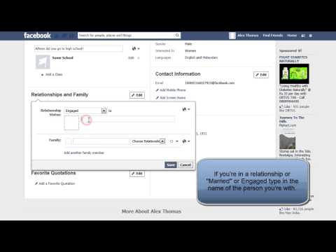 how to put that u are in a relationship on facebook
