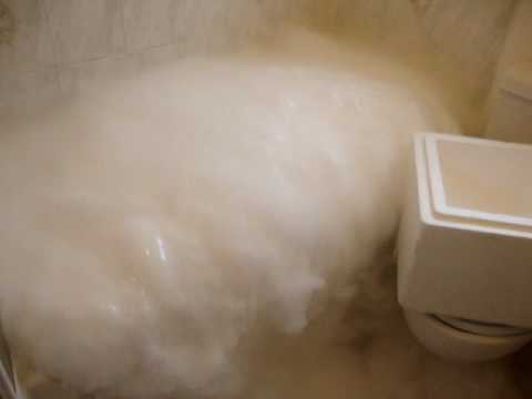 how to drain bubble bath