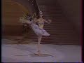 sylvie guillem, 19y old, is dancing with patrick dupond the pas de deux from le corsaire. recorded at la sorbonne's hall (paris)
