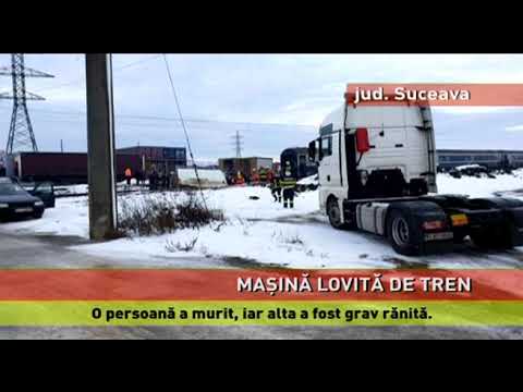 O persoană decedată și alta rănită, în urma coliziunii dintre un tren și o dubă