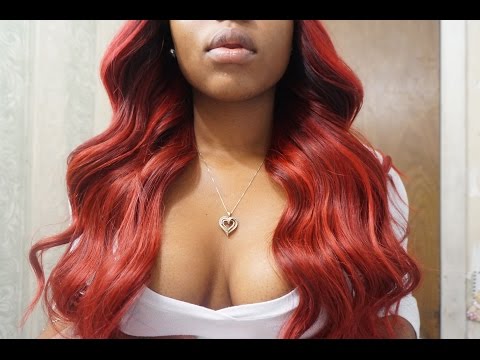how to dye bundle hair red